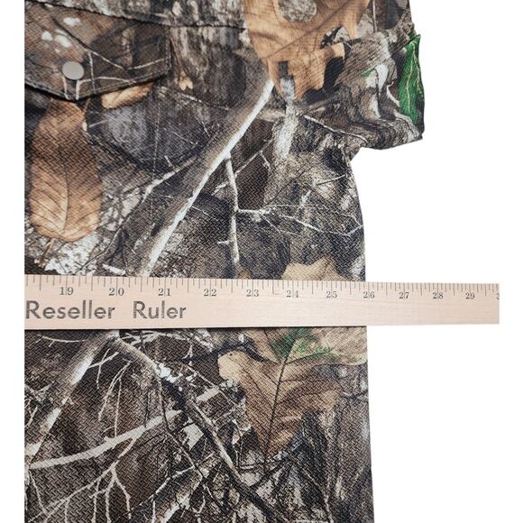 Shield Series Men 2XL Camo Hunting Shirt Long Sleeve Button Up Realtree Edge Top - Picture 8 of 15